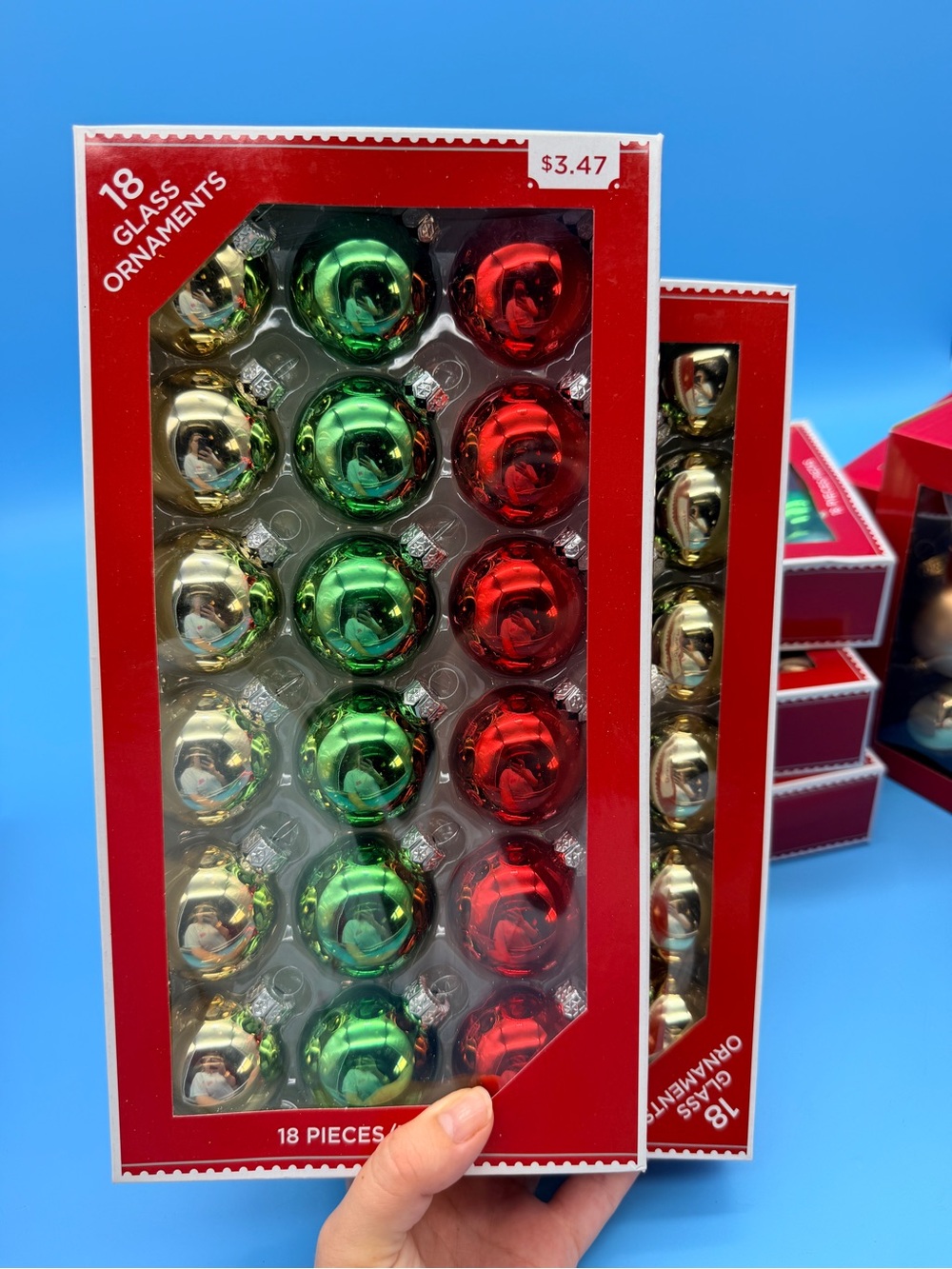 Lot of 10 Boxes Vintage Glass Christmas Ornaments – Mixed Colors – New in Boxes - Picture 3 of 4